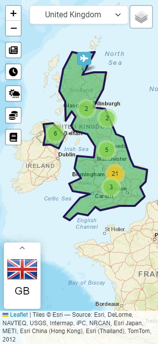 A screenshot of the Gazetteer webapp